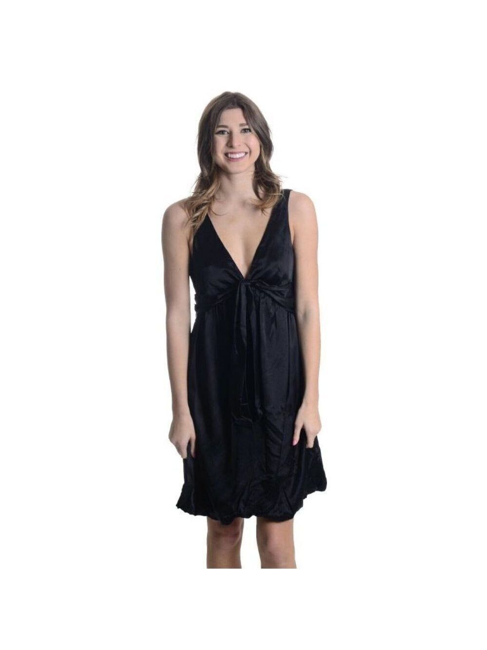 S Graham & Spencer Silk Charmeuse Bubble Hem Dress